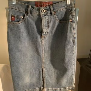 GUESS Straight above knee length denim shirt